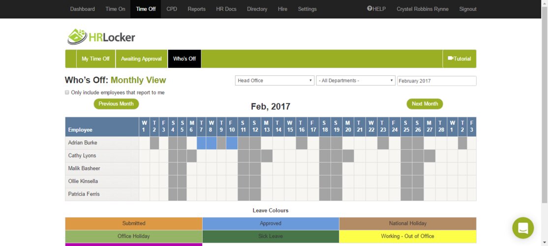 hrlocker screenshot
