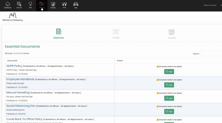 hrlocker screenshot
