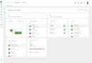 The dashboard features tabs for HR, manager, and employee hubs. The employee hub contains approval requests and a schedule overview.